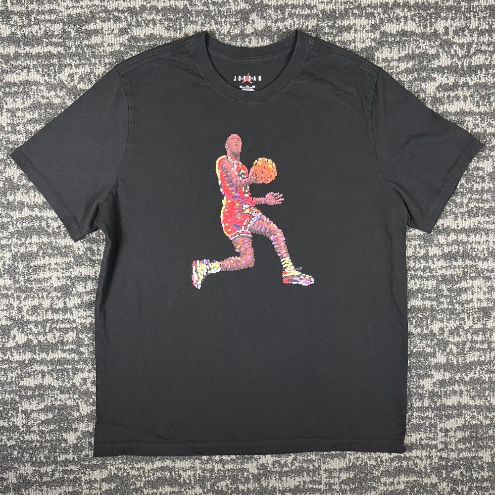 Jordan T-Shirt Mens XXL Black Michael Jordan Graphic Jumpman Short Sleeve Tee